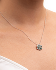 Collana Flower Zirconi Verdi