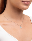 Collana Croce Zirconi Verdi