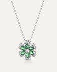 Collana Flower Zirconi Verdi