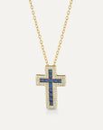 Collana Croce Blue Square