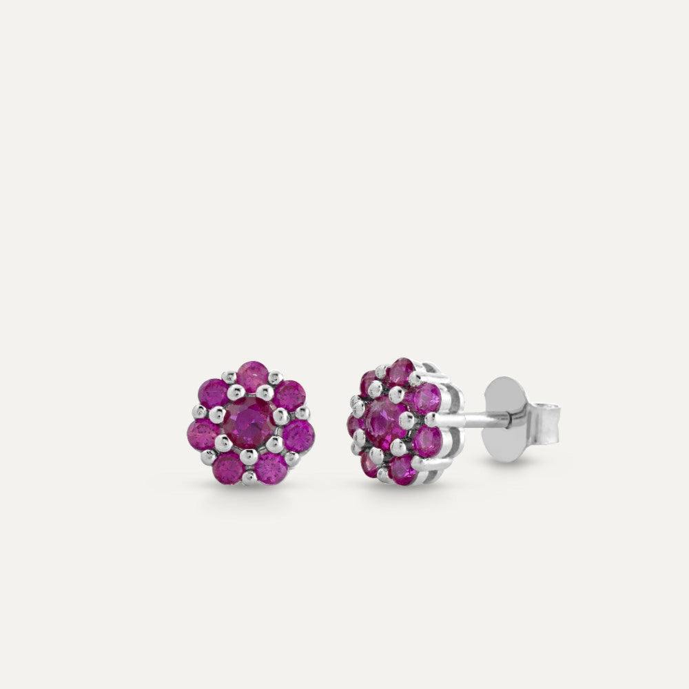 Orecchini Mini Flower Fucsia