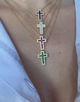 Collana Croce Blue Square