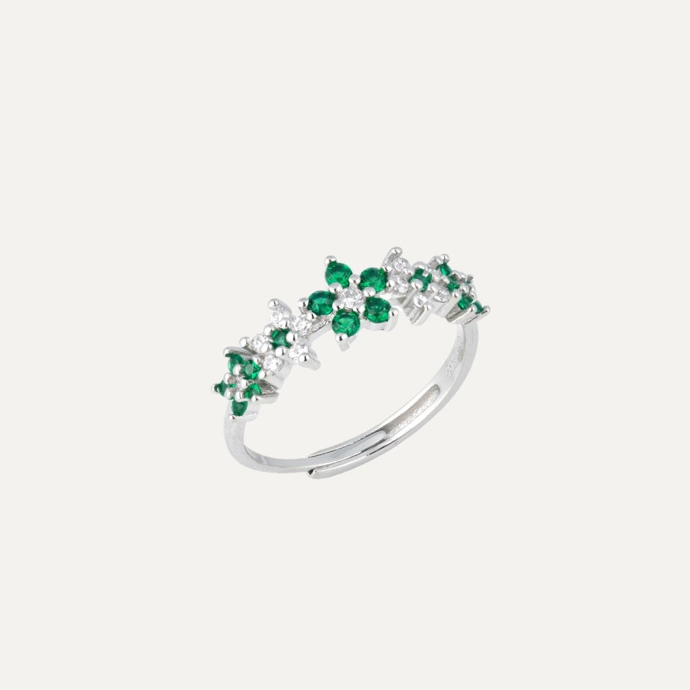 Anello Flowers Verde