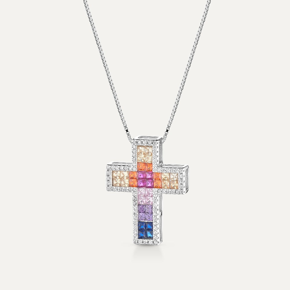 Collana Croce Rainbow