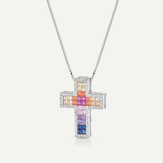 Collana Croce Rainbow