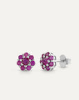 Orecchini Mini Flower Fucsia