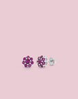 Orecchini Mini Flower Fucsia