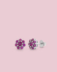 Orecchini Mini Flower Fucsia